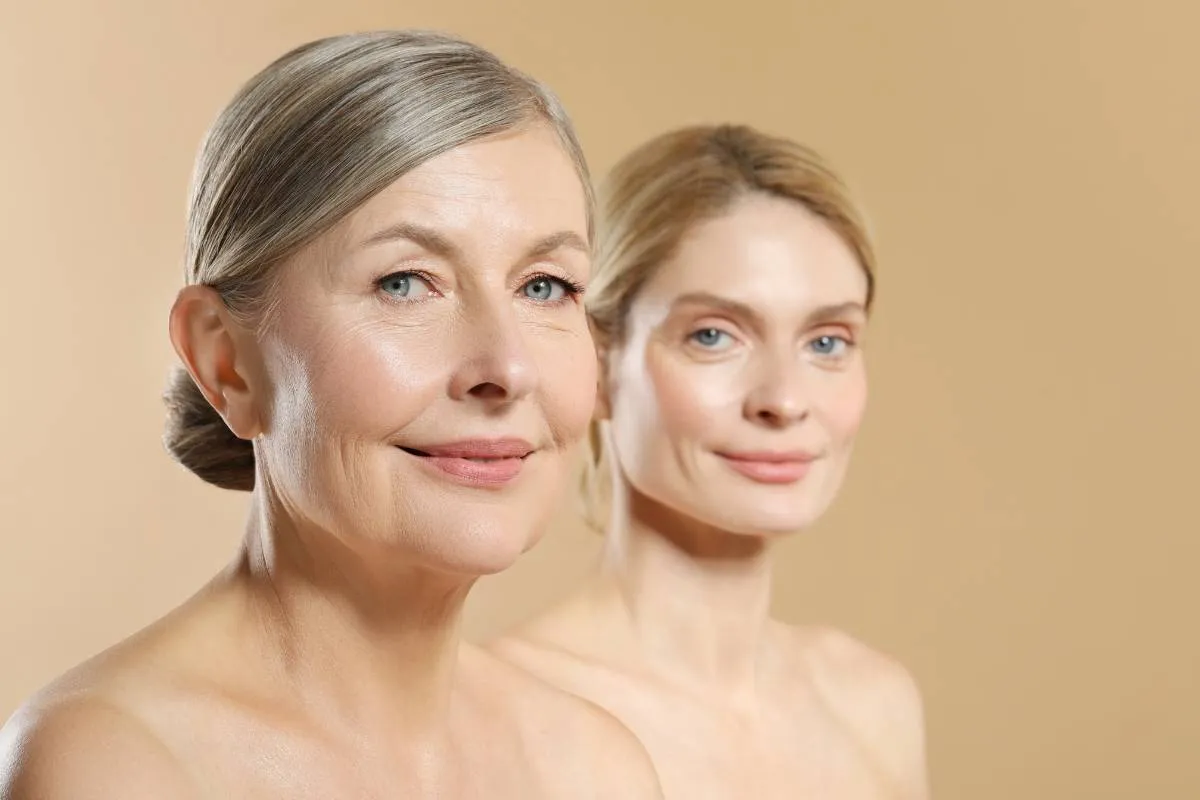 Спокойный портрет женщины старше 40 лет — Pre-Aging в клинике качества кожи alestetics® у главного вокзала Цюриха (Цюрих HB)